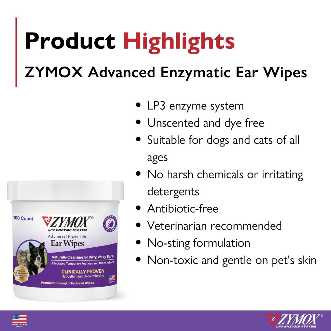 ZYMOX Advanced Enzymatic Ear Wipes