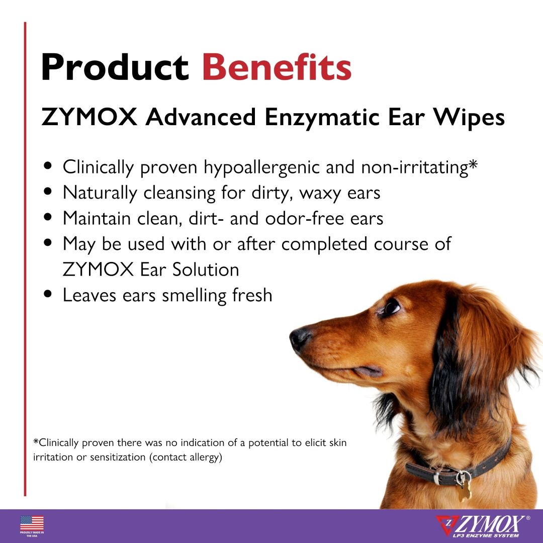 ZYMOX Advanced Enzymatic Ear Wipes